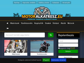 'motoralkatresz.eu' screenshot