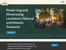 'lastateparks.com' screenshot