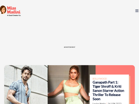 'missmalini.com' screenshot