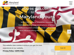 'visitmaryland.org' screenshot