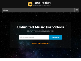 'tunepocket.com' screenshot