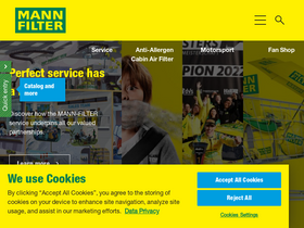 'mann-filter.com' screenshot