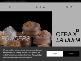 'ofracosmetics.com' screenshot