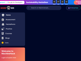 'machinehack.com' screenshot