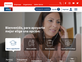 'sence.gob.cl' screenshot