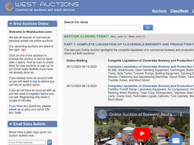 'westauction.com' screenshot