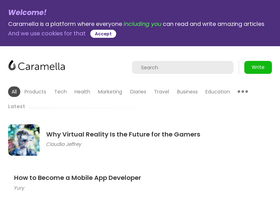 'caramellaapp.com' screenshot