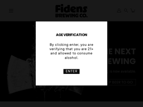 fidensbrewing.com homepage screenshot