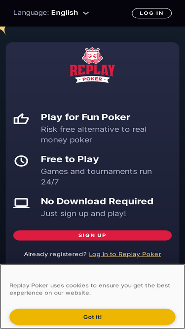 Free Poker Tournaments & Poker Leagues - Replay Poker