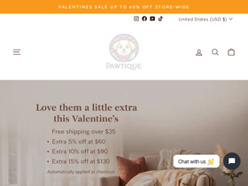 Pawtique homepage screenshot