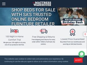 'themattresswarehouse.co.za' screenshot