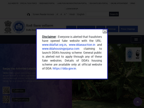 'dda.gov.in' screenshot