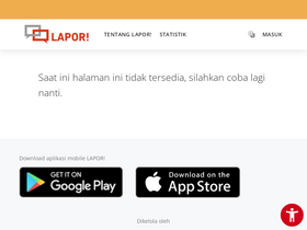 'lampung.lapor.go.id' screenshot