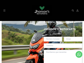 jhonsonmotoparts.com homepage screenshot