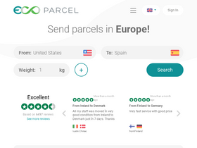 'ecoparcel.eu' screenshot
