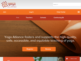 'yogaalliance.org' screenshot