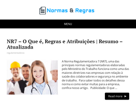 'normaseregras.com' screenshot