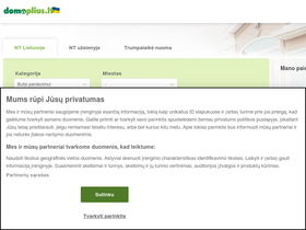 'domoplius.lt' screenshot