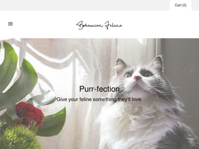 bohemianfeline.com homepage screenshot
