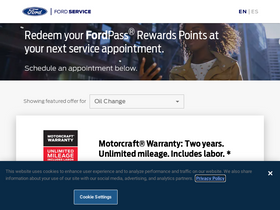 'fordservicespecials.com' screenshot