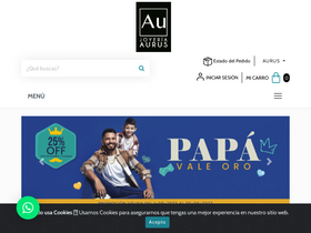 'aurusjoyeria.cl' screenshot