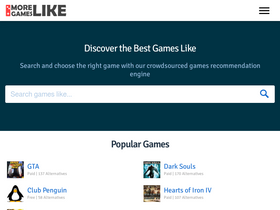 'moregameslike.com' screenshot