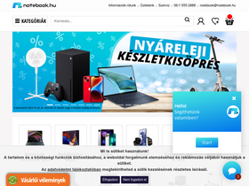 'notebook.hu' screenshot