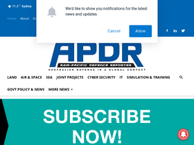 'asiapacificdefencereporter.com' screenshot
