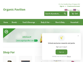 Organic Pavilion homepage screenshot