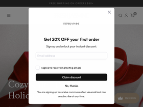 Shopfreshjasmine homepage screenshot