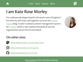 'iamkate.com' screenshot