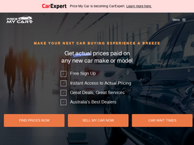 'pricemycar.com.au' screenshot