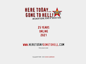 'heretodaygonetohell.com' screenshot