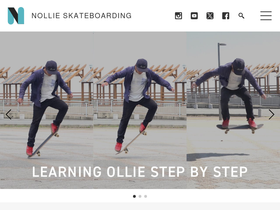 'nollieskateboarding.com' screenshot