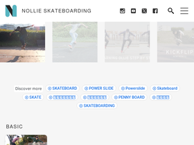 'nollieskateboarding.com' screenshot