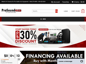 'prosoundgear.com' screenshot