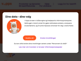 'vipps.no' screenshot