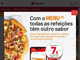 'pizzahut.pt' screenshot