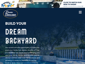 'premierpoolsandspas.com' screenshot