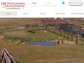 'wildanimalsanctuary.org' screenshot
