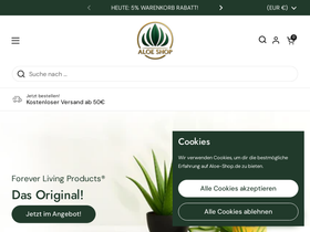 aloe-shop.de homepage screenshot