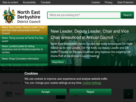 'myselfservice.ne-derbyshire.gov.uk' screenshot