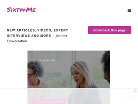'sixtyandme.com' screenshot