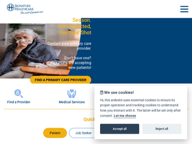 'signature-healthcare.org' screenshot