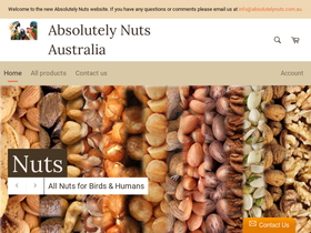 absolutelynuts.com.au homepage screenshot