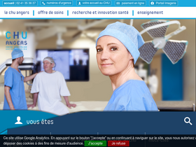 'chu-angers.fr' screenshot