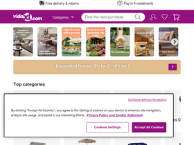 'vidaxl.com' screenshot