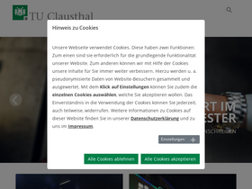 'tu-clausthal.de' screenshot