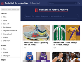 'basketballjerseyarchive.com' screenshot