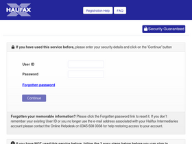 'halifax-intermediariesonline.co.uk' screenshot